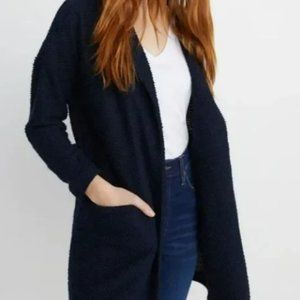 Marine Layer Birdseye Black Knit Sweater Jacket Cardigan Small